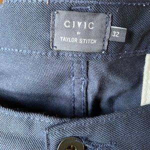 Men's Taylor Stitch Civic Merino Chinos Sz 32 Navy